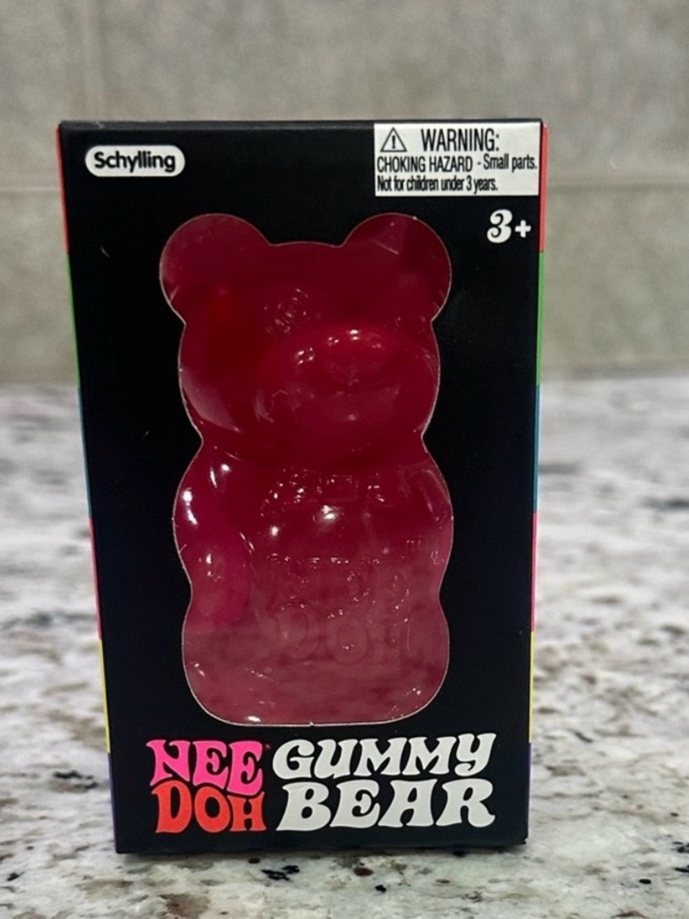 Authentic Schylling NeeDoh Gummy Bear Pink Red
